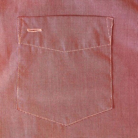 Dockers Long Sleeve Button Down Shirt, Medium, Burgundy & White Woven Gingham - Picture 7 of 7